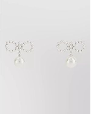 Self-Portrait Stud Earrings Clustered Beads Pearl Detail - Multicolour