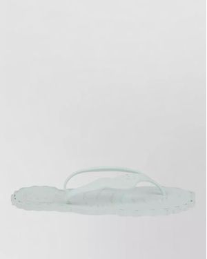 Zimmermann Embossed Thong Sandals - White