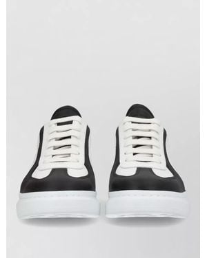 McQueen Leather Oversized Low-Top Trainers - Metallic