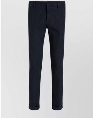Dondup Cuffed Hem Cotton Chino Pants - Blue