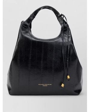 Gianni Chiarini Hobo Shoulder Bag Adjustable Strap Hardware - Black