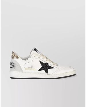 Golden Goose Leather Low Top Trainers - Metallic