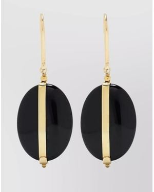 Isabel Marant Oval Shape-Tone Earrings - White