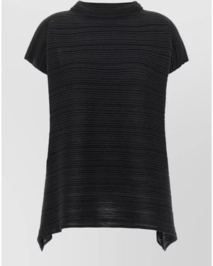 Pleats Please Issey Miyake 'Paper Bounce' Blouse - Black