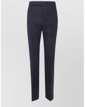Tom Ford High Twist Twill Flat Front Tailored Pant - Blue