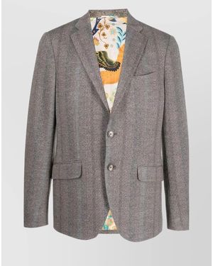 Etro Regular-Fit Jersey Blazer - Grey