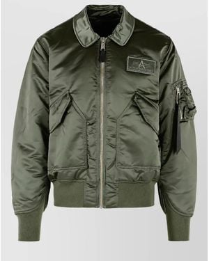 Alpha Industries Nylon Padded Bomber Jacket - Green