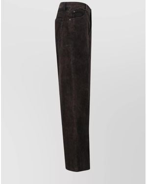 FRAME Straight-Leg Wide-Leg Trousers - Black