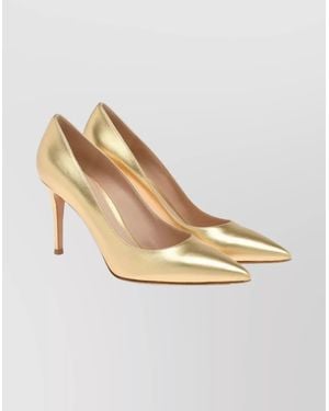 Gianvito Rossi Nappa Leather Pointed Toe Metallic Pumps