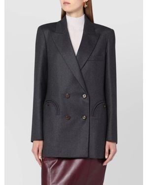 Blazé Milano Wool Double Breasted Coat - Gray