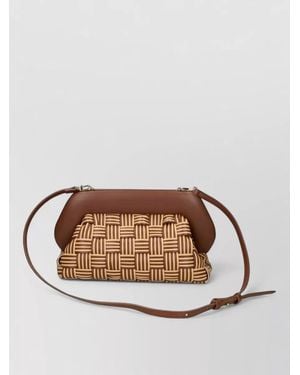 THEMOIRÈ Vegan Woven Crossbody Bag Two Tone - Brown