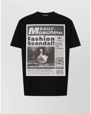 Moschino Cotton Printed Short-Sleeve T-Shirt - Black