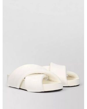 Jil Sander Leather Platform Sandals - Natural