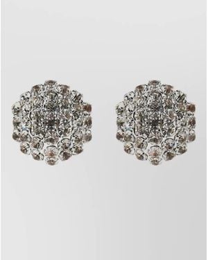 Self-Portrait Crystal Flower Cluster Metallic Stud Earrings