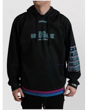 Dolce & Gabbana Logo Print Hooded Sweatshirt - Black
