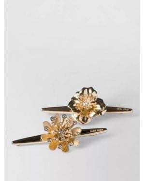 Miu Miu Crystal Bloom Hair Accessory Tone - Metallic