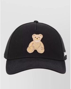Palm Angels Logo Baseball Hat Curved Brim Design - Black