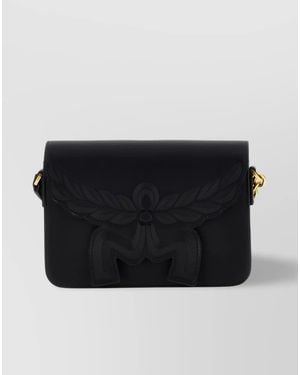 MCM Small Leather Crossbody Bag - Black