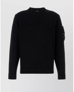 C.P. Company Cotton Sweater Arm Pocket - Black