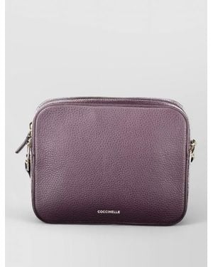 Coccinelle Leather Crossbody Bag - Purple