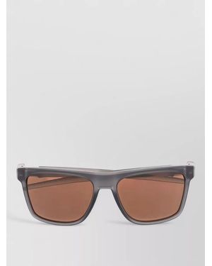 Oakley Sunglasses Metal Accents Square Frame Tinted Lenses - Brown