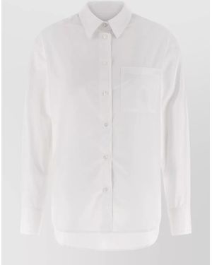 Loulou de Saison Cotton Oversized Long-Sleeve Shirt - White