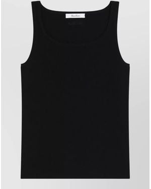 Max Mara Scoop Neck Sleeveless Lounge Underwear Top - Black