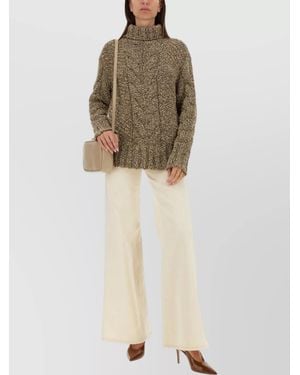 Kiton Oversized Camel Hair Jumper - Natural