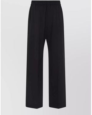 Celine Elastic Waist Trousers Featuring Logo Detail - Blue