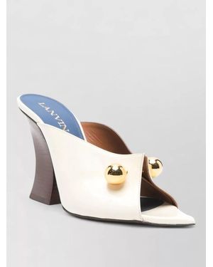 Lanvin Mules Court Shoes Neutrals Peep Toe Pointed - Blue