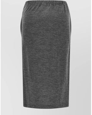 Junya Watanabe Wool Mélange Knee-Length Straight Skirt - Grey