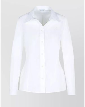 Burberry 'Eliza' Cotton Poplin Shirt - White