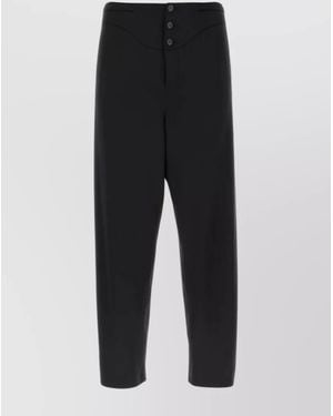 Saint Laurent Midnight Crepe Satin Pant - Black
