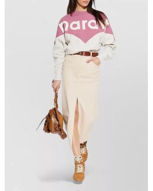 Isabel Marant Houston Knit Crew Neck Sweatshirt - White