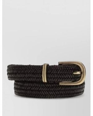 Brunello Cucinelli Calf Leather Belt - Black