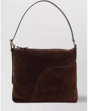 Atp Atelier Suede Shoulder Bag Strap Adjustable - Brown