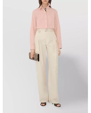 Burberry Highlands Cotton Blend Clutch Bag - White