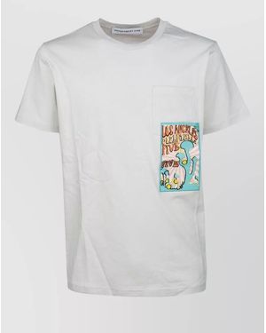 Department 5 Crew Neck Graphic Print Pocket T Shirt - White