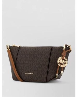 Michael Kors Printed Canvas Crossbody Bag - Grey
