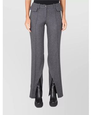 The Mannei Wool Tailored Trousers - Grey