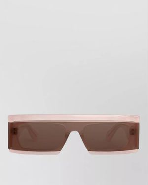 Alaïa Rectangular Mask Sunglasses High Coverage Design - Brown