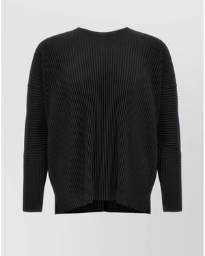 Homme Plissé Issey Miyake Pleated T-Shirt - Black