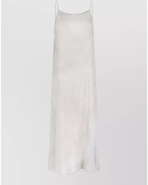 Uma Wang Midi Dress Adjustable Spaghetti Straps Neckline - White