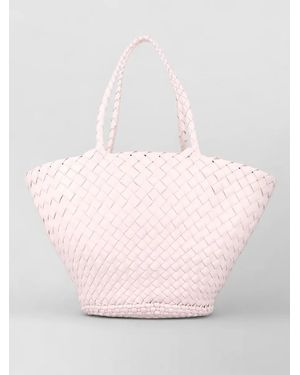 Dragon Diffusion Egola Woven Tote Bag Dual Handles - Pink