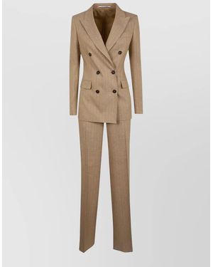 Tagliatore Parigi Dress Pinstripe Tailored Jacket - Natural
