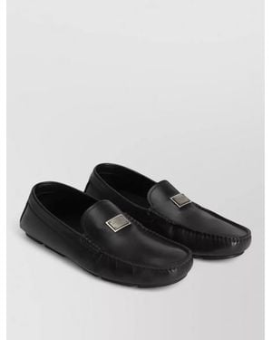 Dolce & Gabbana Loafers Round Toe Calfskin Rubber Sole - Black