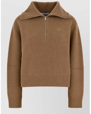 Prada Cashmere Polo Sweatshirt - Brown