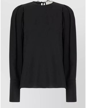 Erika Cavallini Semi Couture Silk Blend Blouse - Black
