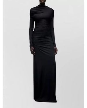 Victoria Beckham Draped Maxi Gown - Black