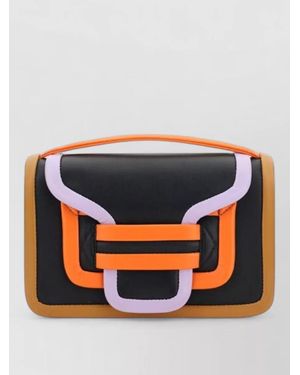 Pierre Hardy Alpha Leather Shoulder Bag Colour Block - Orange